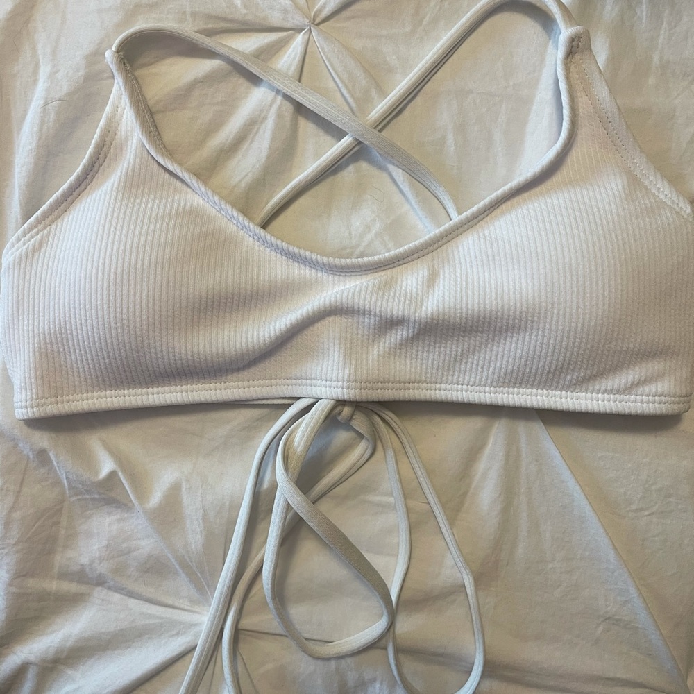 White bikini top